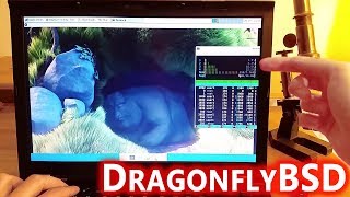 DragonflyBSD FreeBSD fork and xfce desktop installed on real hardware ThinkPad T410 [upl. by Hilda]