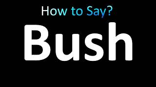 How to Pronounce Bush correctly [upl. by Modeerf]