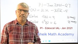 P1 Differentiation and Quadratic Equation Simplified Jan 2021 Q7 [upl. by Anotyad]