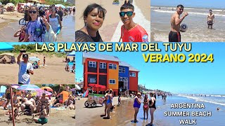 Beach Walking Tour Argentina Summer 2024  Mar Del Tuyu Playa Verano [upl. by Araj624]