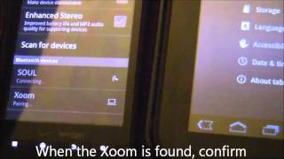 How to Tether Motorola Xoom Tablet to Droid X via Bluetooth [upl. by Nosirrah]