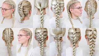 How To Braid Your Own Hair For Complete Beginners  15 EASY Braids For Summer FULL TALK THROUGH [upl. by Raybourne701]