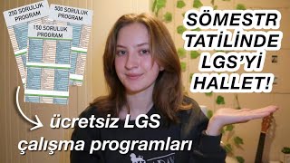 SÖMESTR TATİLİ İÇİN LGS ÇALIŞMA TAKTİKLERİ🥳  SİZİN İÇİN DERS ÇALIŞMA PROGRAMI HAZIRLADIM [upl. by Goldshlag]