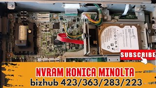 HOW TO REMOVE NVRAM ON KONICA MINOLTA bizhub 423363283223 [upl. by Novonod]