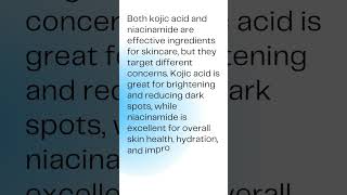 Kojic Acid Vs Niacinamide Which Is Better [upl. by Esoranna]