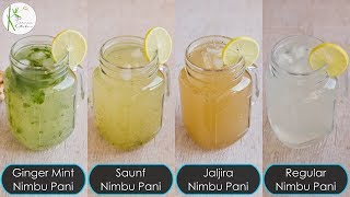 Nimbu Pani  Nimbu Shikanji  Nimbu Sharbat 4 ways  Lemonade Recipe  The Terrace Kitchen [upl. by Ahtanaram887]