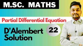 DAlembert solution of wave Equation in PDE For  Msc  Mathematics By  Krishna Singh ✍️✍️ [upl. by Julide840]