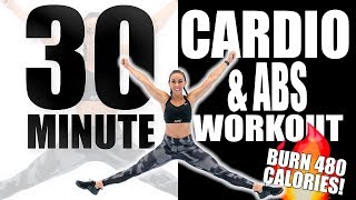 30 Minute Cardio and Abs Workout with Sydney Cummings🔥Burn 480 Calories 🔥 [upl. by Aneeb375]