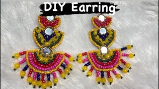 How To Make Seed Bead Earrings  DIY Earrings  Crafterfarhatali [upl. by Laurene]