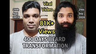 400 days beard growth time lapse Yeard No shave November Hair growth Covid beard Day 1 to Day 400 [upl. by Ridglea421]