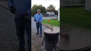 Catoctin Furnace board member Dominic Curcio describes the apple butter making process [upl. by Itoc431]