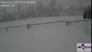 Snow in Redfield NY swallows 6foot fence [upl. by Yhtimit42]