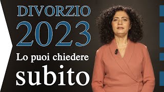 Divorzio 2023 lo puoi chiedere subito [upl. by Andree]