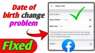 there is a limit to how many times you can change your birthday  facebook date of birth change [upl. by Krum785]