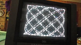 Lissajous Figures on a Homemade CRT TV Oscilloscope [upl. by Edylc]