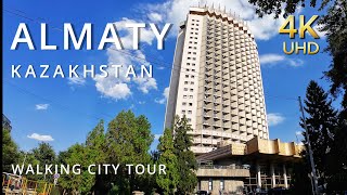 KAZAKHSTAN ALMATY Walking City Tour 2024  4K UHD [upl. by Fokos]