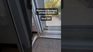 Replace a damaged window screen mesh  Easy DIY diyhomeimprovement diyhomerepair [upl. by Ryon]