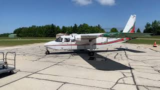 BN2A Islander N80KM at Beaver Island MI July 2024 [upl. by Akayas]