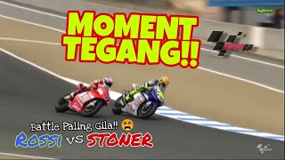 Moment Tegang Valentino Rossi vs Casey Stoner Race Battle paling Gila  MotoGP 🏍️ [upl. by Kienan259]