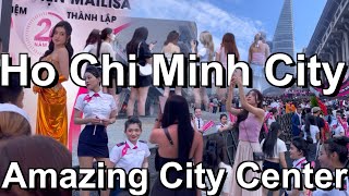 Ho Chi Minh City 🇻🇳 Amazing City Center  Walking Tour Vietnam 2024 [upl. by Shirleen]