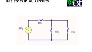 Resistors in AC Circuits Impedance [upl. by Enyedy]