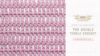 How To Crochet A Double Treble Crochet UK Terms  Easy Tutorial by Hopeful Honey [upl. by Adnola640]