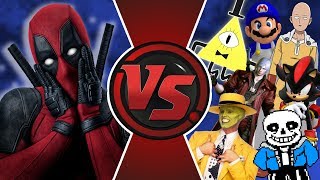 DEADPOOL vs THE WORLD Deadpool vs Bill Cipher Sans Saitama Shadow The Mask SMG4 amp More Anime [upl. by Uah]