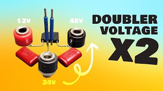 How To Make Voltage Doubler Circuit  12V 24V 48V [upl. by Naeerb934]