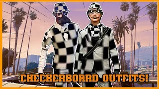 How To Get A Checkerboard Outfit on GTA Online  GTA Checker Outfit Glitch GTA Clothes Glitches [upl. by Ramor]