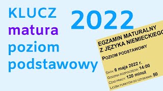 Matura 2022 niemiecki podstawowy klucz Omówienie i komentarz do rozwiązań Odpowiedzi egzamin [upl. by Hauhsoj]