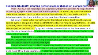 COSMOS Sample Essays analysis [upl. by Annaiuq990]