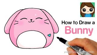 How to Draw a Cute Bunny EASY  Squishy Squooshems [upl. by Assenej]