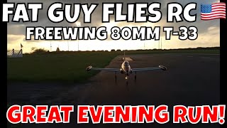 FREEWING 80MM T33 GREAT EVENING RUN by FGFRC aviation rc rcfly [upl. by Mcclenon289]