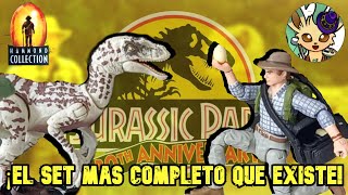 UNBOXING Y REVIEW DE ALAN GRANT Y VELOCIRAPTOR HAMMOND COLLECTION DETALLADO [upl. by Annohsak]