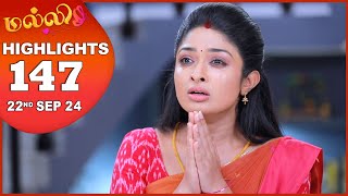 Malli Serial  EP 147 Highlights  22nd Sep 2024  Nikitha  Vijay  Saregama TV Shows Tamil [upl. by Aihgn]