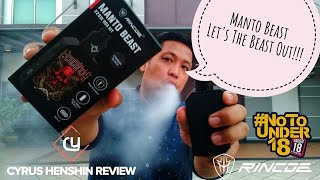 NEW REVIEW ‼ RINCOE MANTO BEAST 228W RDA KIT ENGLISH [upl. by Aimar448]