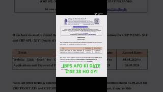 Ibps afo extend dateAgriculture field officergk [upl. by Volny]