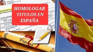 Cómo HOMOLOGAR tus estudios en España cómo inmigrante ¡COMO YO [upl. by Akirderf786]