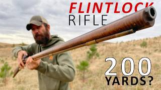 How Accurate is a FLINTLOCK Rifle 200 Yards Black Powder [upl. by Akimihs]