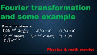 Fourier transformation  lecture 1 [upl. by Xerxes]