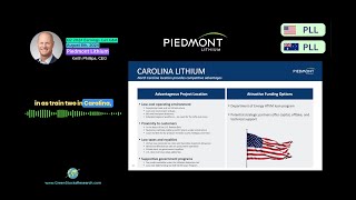 Piedmont Lithium Refines its US LiOH Strategy to Focus on Carolina [upl. by Munster424]