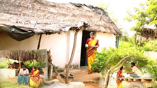 Pachimirchi Pappu Kakarakaya Fry White Rice  Dal Bitter Gourd Fry  Traditional Village Cooking [upl. by Gorey36]