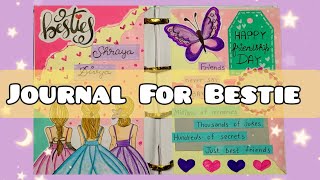 Journal for bestie  Journal for bff  friendship day journal  journal with me [upl. by Eserahs]