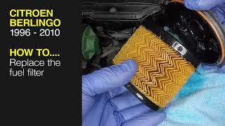 How to replace the Fuel filter on the Citroen Berlingo 1996 to 2010 [upl. by Alvar]