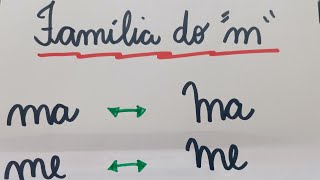 Como ensinar em casa  família do M  sílabas e palavras [upl. by Schroder]