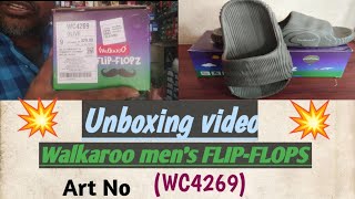 Unboxing Mens Walkaroo flip flopArt No WC426938full videofootwear [upl. by Etna]