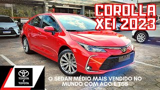 TOYOTA COROLLA XEI 2023 20 FLEX 0KM COM ACC E TOYOTA SAFETY SENSE DETALHES DO INTERIOR E EXTERIOR [upl. by Tatum79]