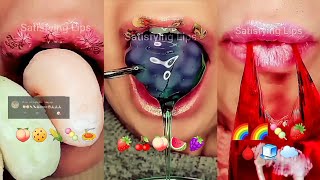 Viewers requested ASMR🎧RELAXING EMOJI FOOD creSatisfyingLips [upl. by Petracca]