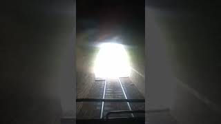 Live view from cab of fastest train crossing through tunnel in mountains countryside live shorts [upl. by Gisser]