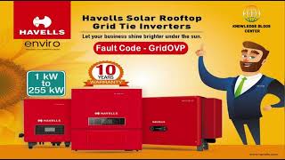 Havells fault code GridOVP Ongrid inverter solarenergy electrician ongrid solar havellsindia [upl. by Eemaj]